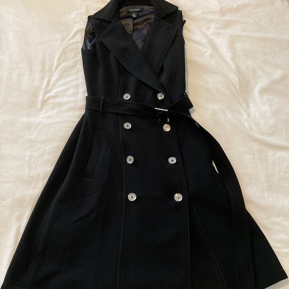 White House Black Market Trench Dress - 00 - Picture 5 of 8